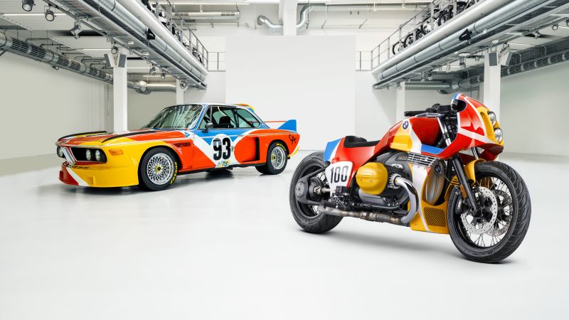 BMW Art car, BMW 1.8 CSL Art Bike, BMW CSL, 5K, 8K, Wallpaper