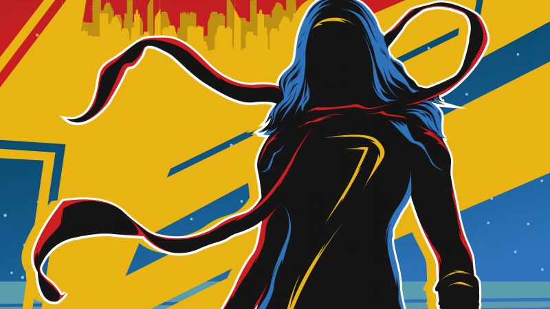 Kamala Khan, Ms. Marvel, Marvel Superheroes, 5K, Illustration, Wallpaper