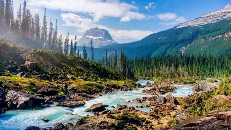 Yoho National Park, Rocky Mountains, British Columbia, Canada, Kicking Horse River, Wallpaper