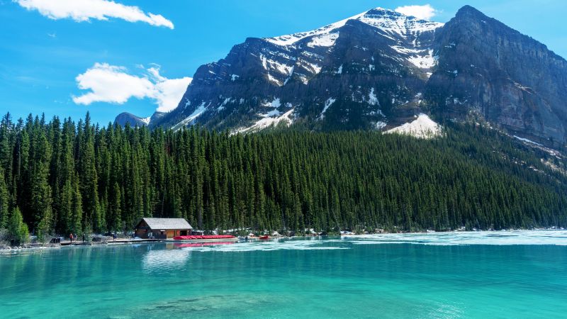 Lake Louise, Mountain, Scenery, Wilderness, Daytime, Canada, Wallpaper