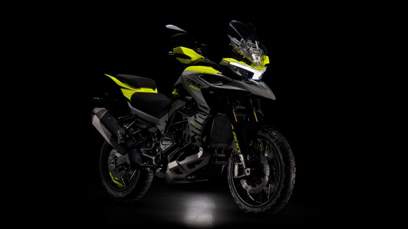 Benelli TRK 800, Adventure motorcycles, Tourer, 8K, AMOLED, 5K, Black background, Wallpaper