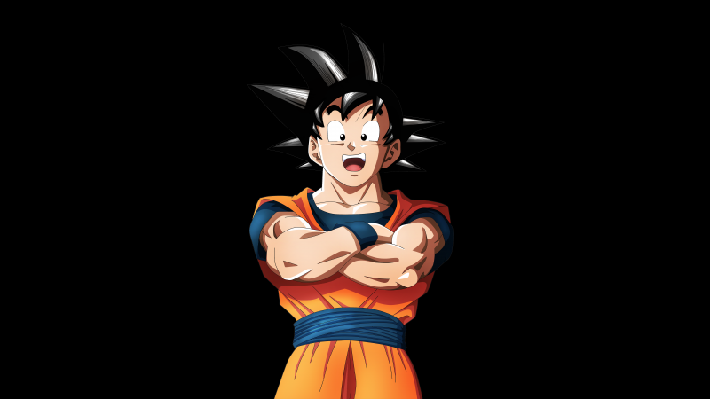 Dragon Ball Super, Goku, AMOLED, 5K, 8K, Black background, Wallpaper