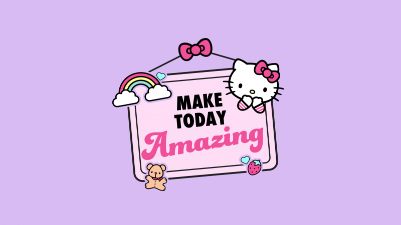 Make today Amazing, Hello kitty quotes, Purple aesthetic, Wallpaper