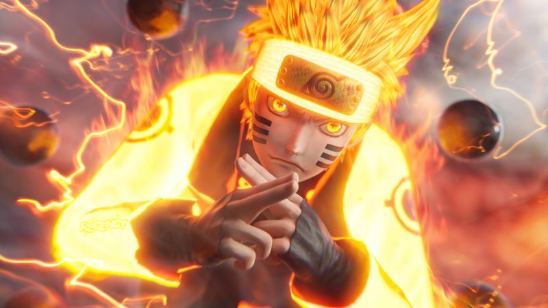 Naruto Uzumaki, 3D Render, Rikudo Sennin Modo, Six Paths Sage Mode, Wallpaper