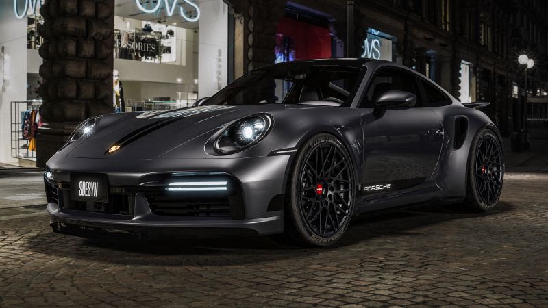 Porsche 911 Turbo S, Carbon Fiber, Wallpaper