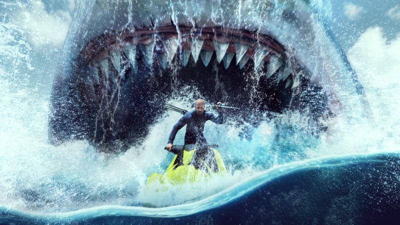 Jason Statham, Meg 2: The Trench, 5K, 2023 Movies, Wallpaper