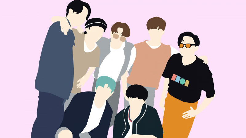 BTS, K-pop, 5K, Minimalist, Faceless, Simple, Wallpaper