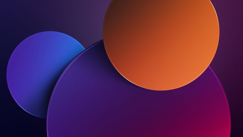 Colorful, Circles, Gradient background, 5K, Wallpaper