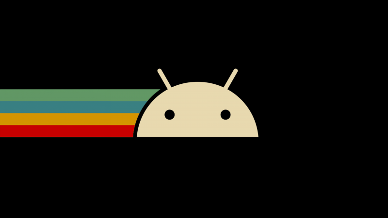 Android, Logo, AMOLED, Black background, Minimalist