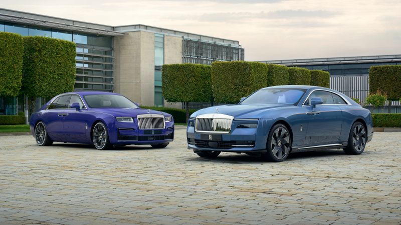 Rolls-Royce Spectre, Rolls-Royce Ghost, 5K, 8K, Wallpaper