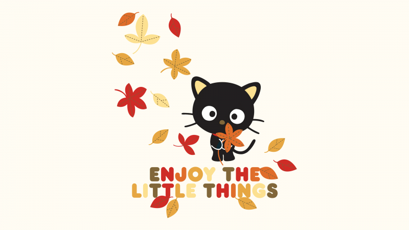 Chococat, Motivational quotes, Autumn, Cute cartoon, Wallpaper