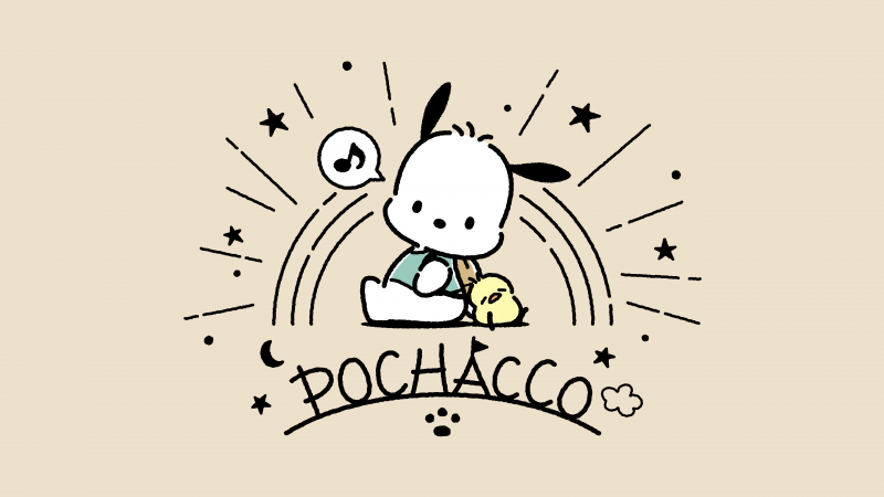 Pochacco, 5K, Cute cartoon, Minimalist, Wallpaper