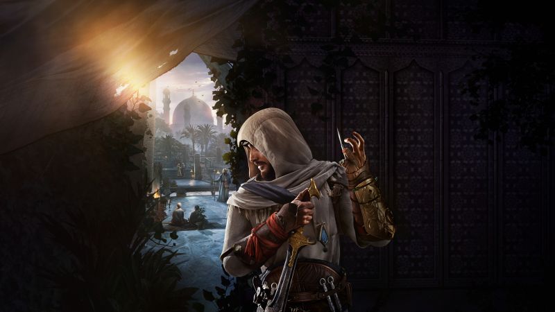 Assassin's Creed Mirage, Cover Art, Basim Ibn Ishaq, 2023 Games, Wallpaper
