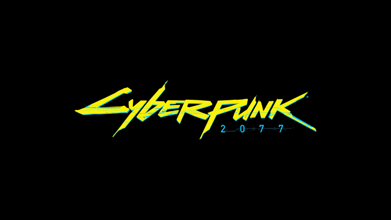 Cyberpunk 2077, Logo, AMOLED, 5K, Black background, Wallpaper