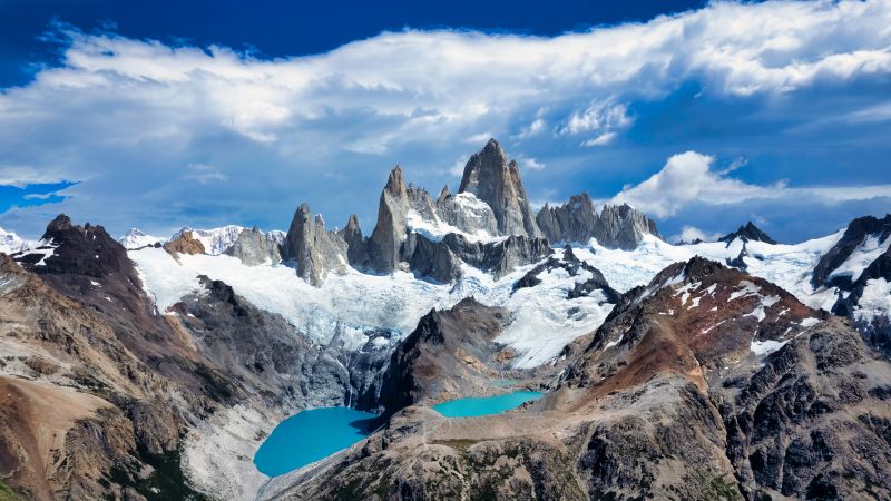 Mount Fitz Roy, Patagonia, Landscape, Mountain Peak, Argentina, 5K, Wallpaper