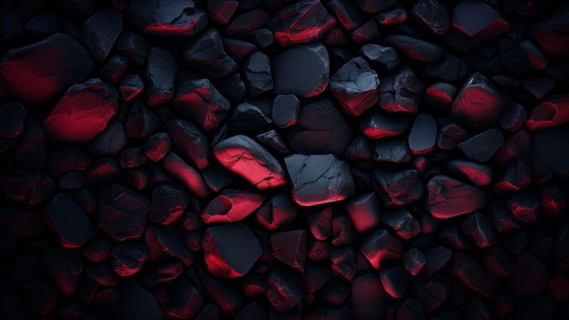 Black rocks, Dark aesthetic, Volcanic, Pile of rocks, 5K, Wallpaper