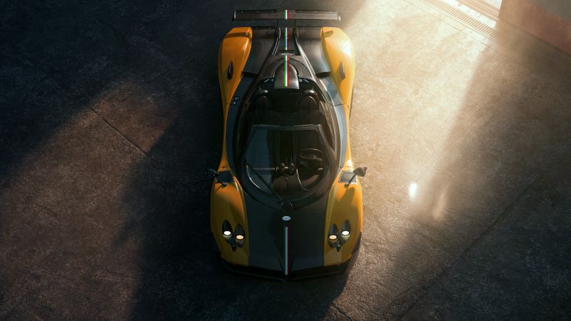 Pagani Zonda Cinque, Roadster, CGI, Sports cars, Wallpaper