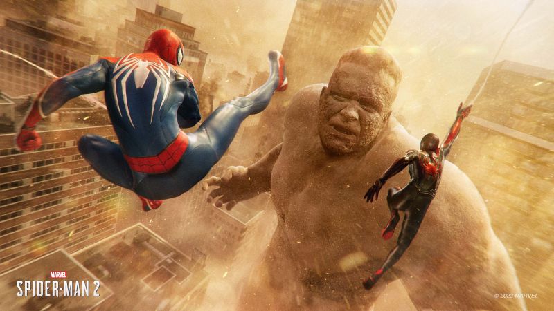 Marvel's Spider-Man 2, Sandman, Boss Fight, 2023 Games, Spiderman