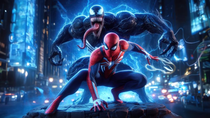 Venom, Spider-Man, Concept Art, 5K, Marvel Comics, Spiderman, Wallpaper