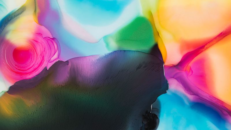 Liquid art, Colorful, Fluid, Waves, Backgrounds, Wallpaper