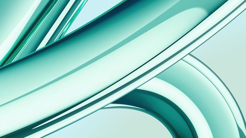 iMac 2023, 5K, Stock, Abstract background, Green abstract, Wallpaper