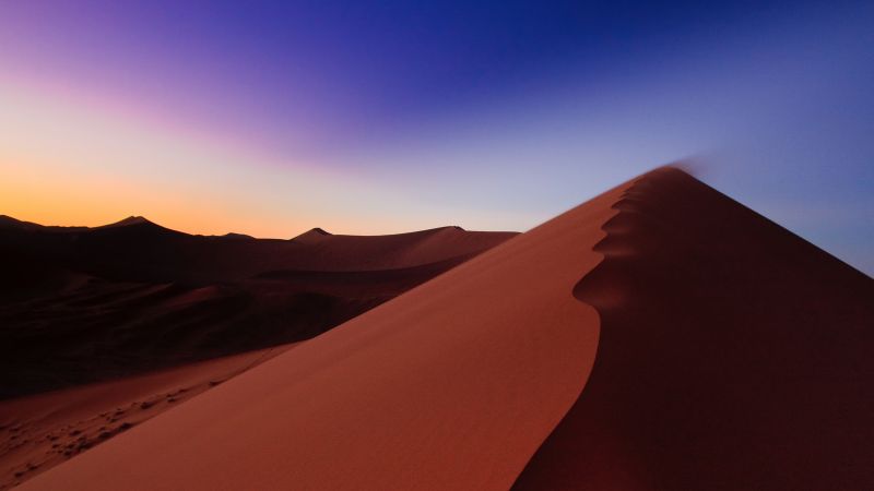 Sand Dunes, Golden hour, Sunrise, Desert, Namib Desert, Namibia, Africa, 5K, Wallpaper