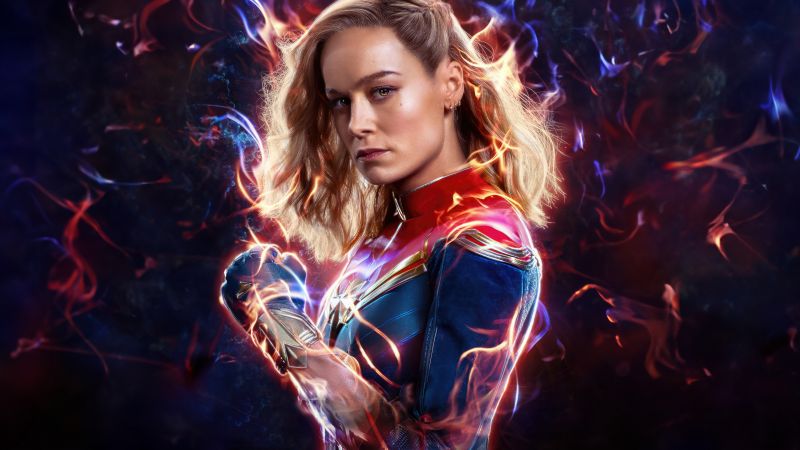 Brie Larson, The Marvels, Captain Marvel, 2023 Movies, Marvel Comics, 5K, Carol Danvers