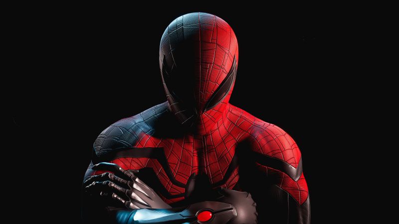 Marvel's Spider-Man 2, Black background, Spiderman