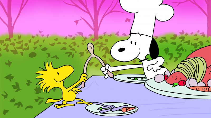 Snoopy, Thanksgiving, 5K, Peanuts, Charlie Brown, Wallpaper