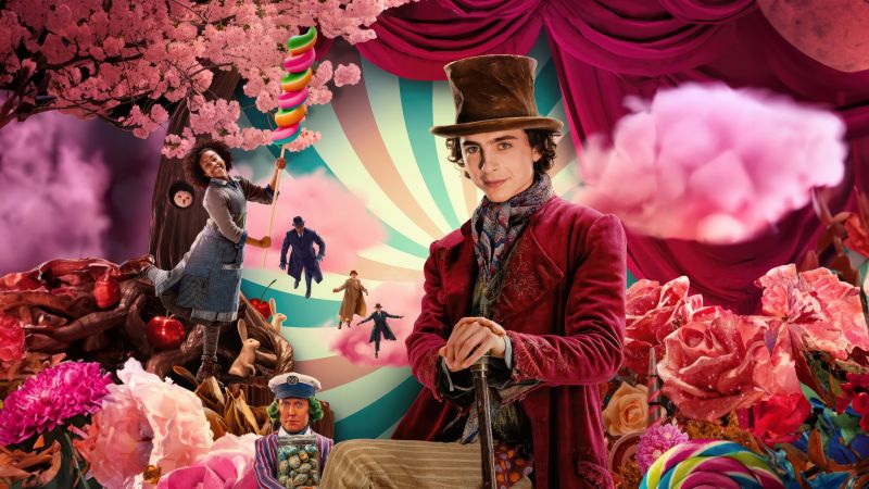 Wonka, Movie poster, 2023, 5K, Timothée Chalamet, Wallpaper