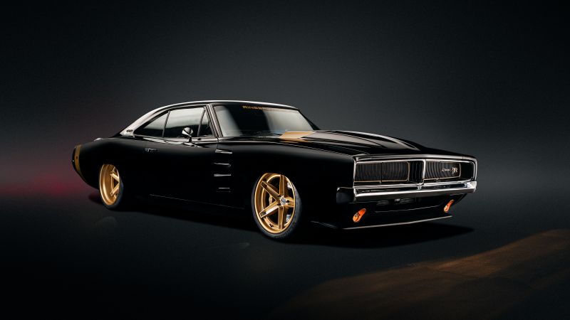 Dodge Charger, Classic cars, 5K, Dark aesthetic, Wallpaper