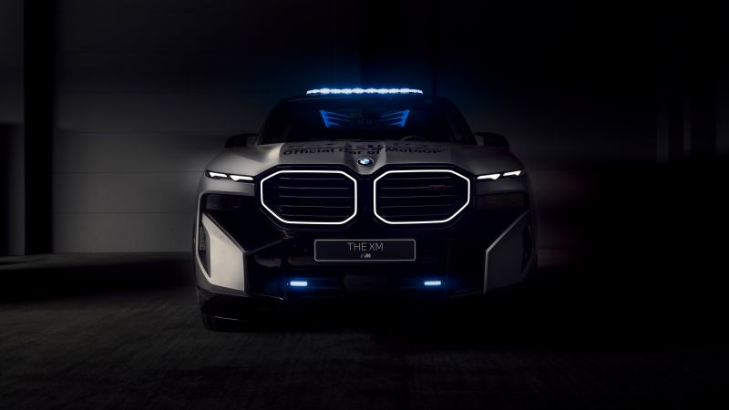 BMW XM, MotoGP Safety Car, 2024, 5K, 8K, Dark aesthetic, Wallpaper