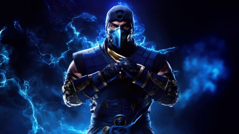 Sub-Zero, 5K, Mortal Kombat, Blue, Wallpaper