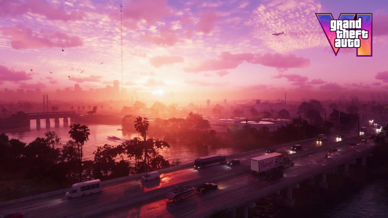 GTA 6, Vice City, Grand Theft Auto VI, 2025 Games, Wallpaper