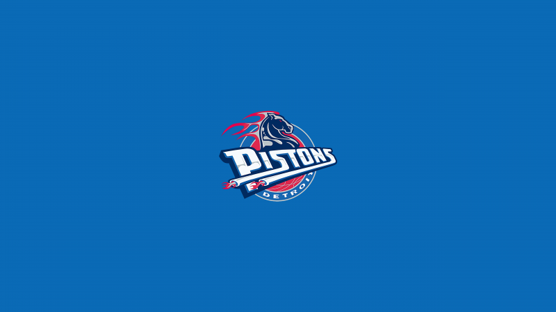 Detroit Pistons, Logo, Basketball team, 5K, Blue background, Wallpaper
