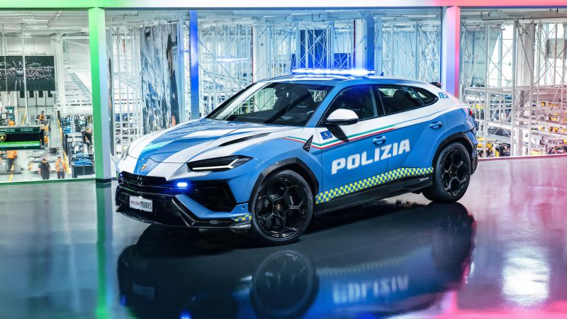 Lamborghini Urus Performante, Police Car, 2023, Wallpaper