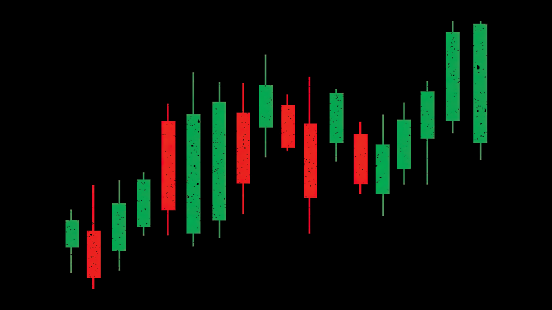 Candlestick pattern, 8K, Stock Market, AMOLED, Black background, Day Trading, 5K, Wallpaper