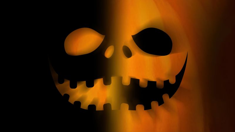 Scary, Evil laugh, Jack-o'-lantern, 5K, Halloween Pumpkin, Wallpaper