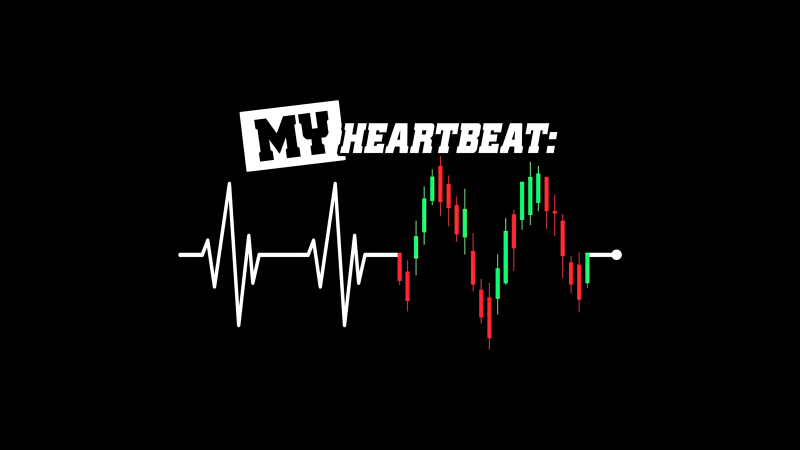 Heartbeat, Candlestick pattern, Stock Market, AMOLED, Black background, Heartbeat Candlestick Chart, Day Trading, Wallpaper