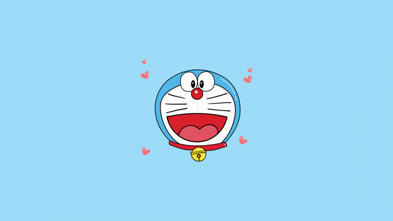 Doraemon New, Half Face, Blue Background, animated, cartoon, HD phone  wallpaper | Peakpx