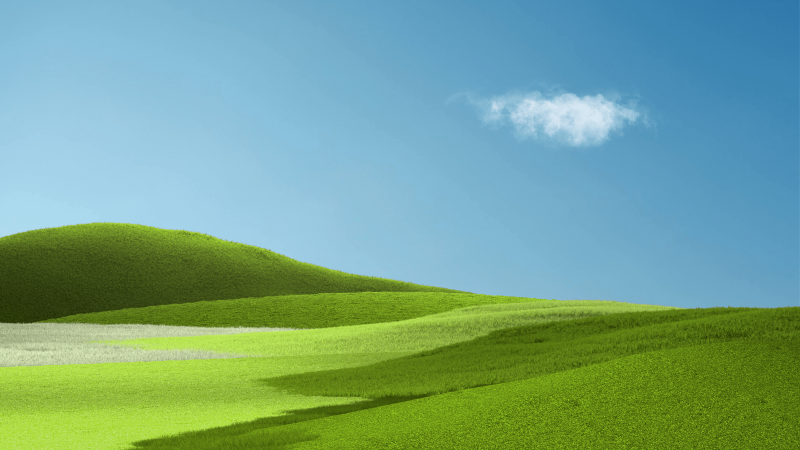 Aesthetic, Landscape, Grass field, Green Grass, Clear sky, Blue Sky, Microsoft Surface Pro X, Stock, Wallpaper