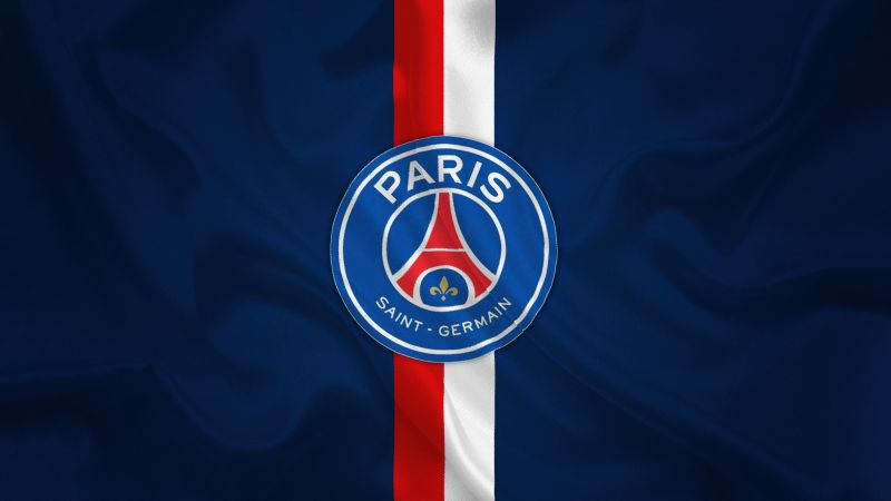 Paris Saint-Germain, 5K, Logo, Football club, Dark blue, Wallpaper