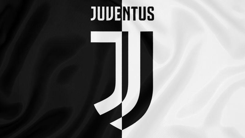 Juventus FC, Monochrome background, Black and White, 5K, Logo, Football club, Wallpaper