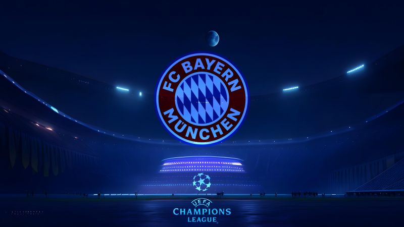 FC Bayern Munich, UEFA Champions League, Football club, Logo, Wallpaper