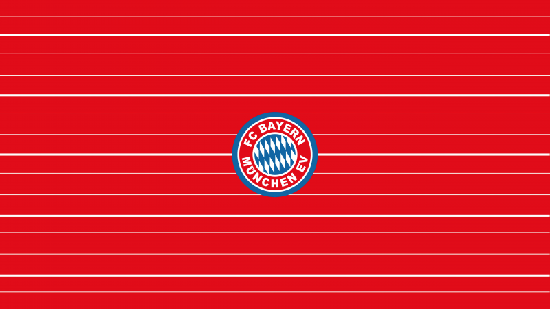 FC Bayern Munich, Red background, Logo, Football club, 5K, Wallpaper