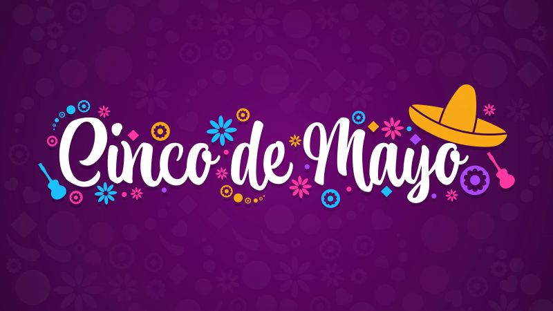 Cinco de Mayo, Purple aesthetic, Mexican holiday, Colorful, Purple background, Wallpaper