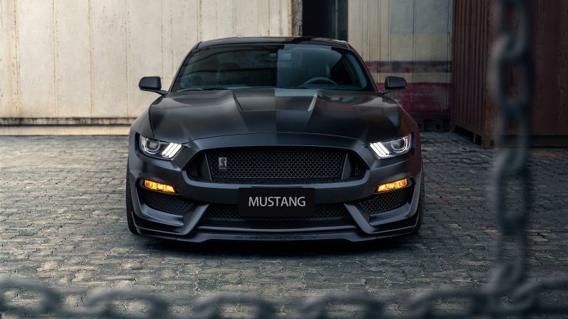 Ford Mustang Shelby GT350, Black, Wallpaper