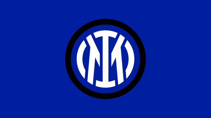 Inter Milan, Blue background, 5K, Logo, Wallpaper