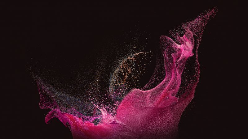 Samsung Galaxy Book, Pink abstract, Stock, Wallpaper