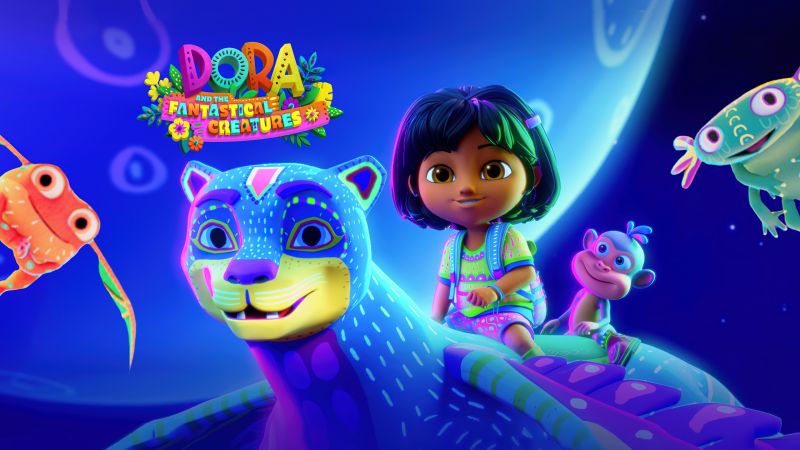 Dora and the Fantastical Creatures, Animation, 5K, Wallpaper